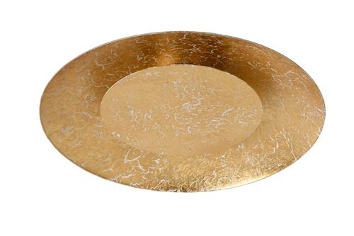 Lucide FOSKAL - Plafonnière - Ø 34,5 cm - LED - 1x12W 2700K - Messing - uitgezet